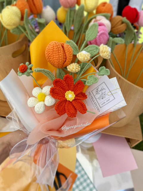 Yellow/Orange Style Bouquet (No.2) with galsang